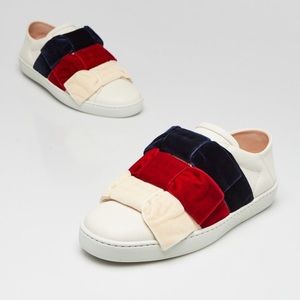 Gucci Ace Sneakers w/ Velvet Bows